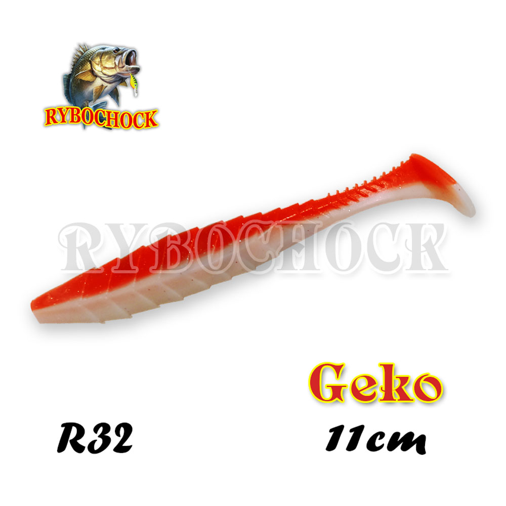 Силиконовая приманка Rybochock Geko 4.3'' 110мм 5шт цв. R32 Силиконовая приманка Rybochock Geko 4.3'' 110мм 5шт цв. R32