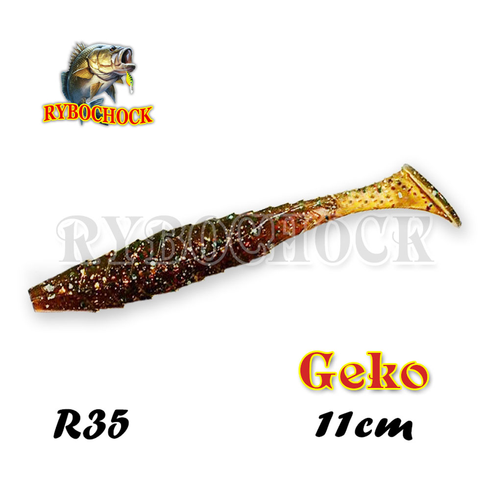 Силиконовая приманка Rybochock Geko 4.3'' 110мм 5шт цв. R35 Силиконовая приманка Rybochock Geko 4.3'' 110мм 5шт цв. R35